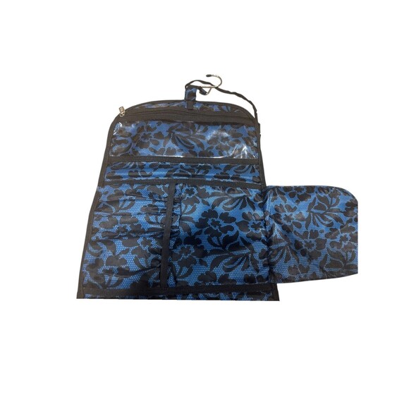 Ulta Makeup Toiletries Blue Floral Hanging Travel Bag - Picture 3 of 5
